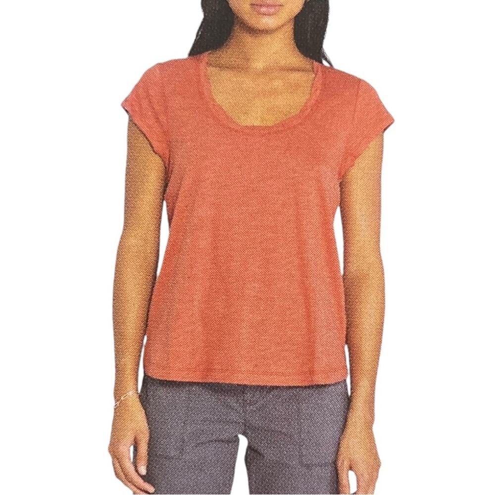 Sanctuary New T-shirt Amber Scoop Tee Short Sleeves Rust Orange Women’s Size XL